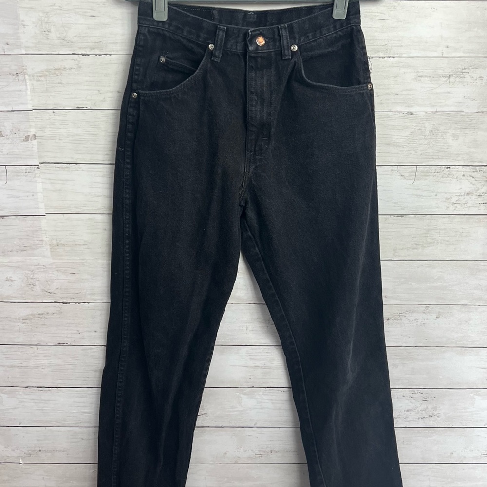 Vintage Wrangler Black Straight Leg High Waisted Jeans